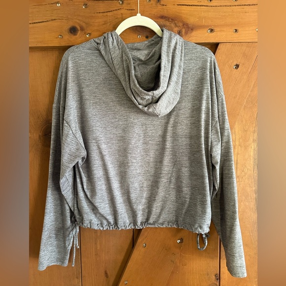 GAP Fit Gray Drawstring Hoodie Sz S - Picture 3 of 5